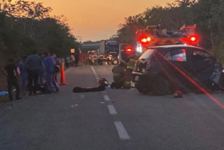 Tres personas mueren calcinadas tras choque en la vía Playa del Carmen-El Tintal