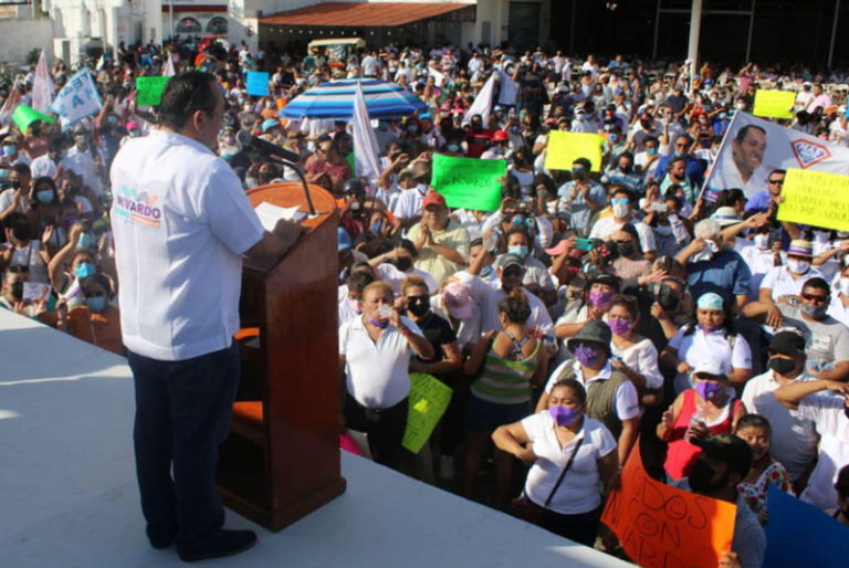 Nivardo Mena promete combatir la inseguridad y pobreza alimentaria en Quintana Roo