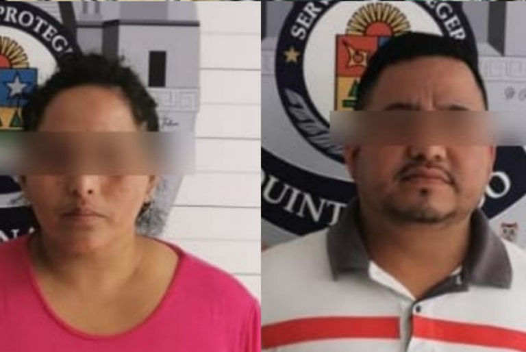 Pareja se agarra a los golpes en plena calle de la Región 248 de Cancún