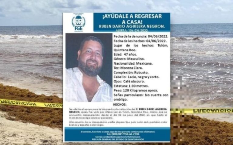 Hallan muerto a hombre a la orilla de la playa en Tulum