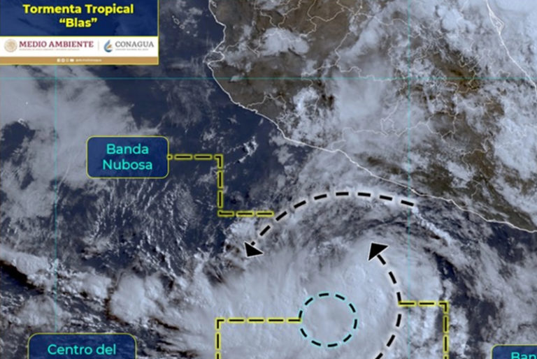 SMN alerta sobre la formación de la tormenta tropical ‘Blas’