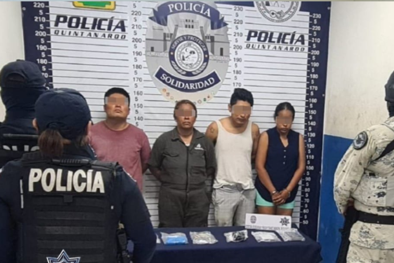 Detienen a presuntos ladrones de autopartes que operaban en estacionamiento de Playa del Carmen