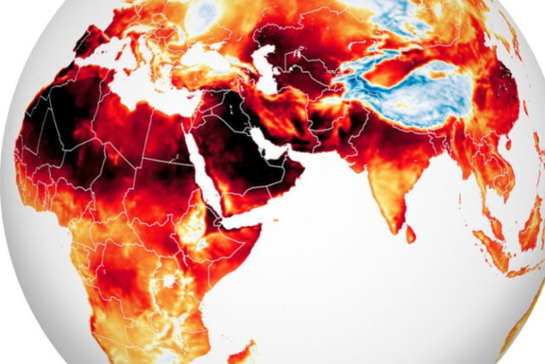 NASA difunde mapa de los países más calientes por la ola de calor