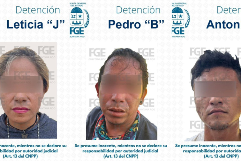 Detienen a tres por su probable participación en la desaparición de una persona en Puerto Morelos