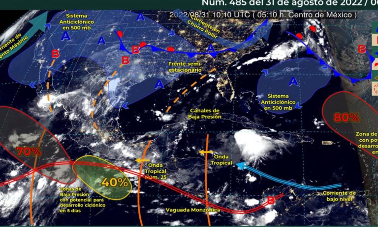 Se aproxima nueva onda tropical a la Península de Yucatán