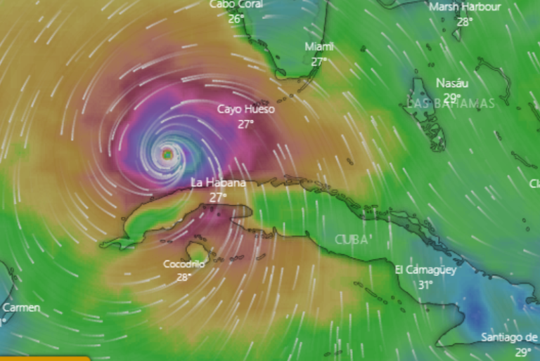 Huracán “Ian” azota Cuba y se dirige a Florida como categoría 3: MAPA